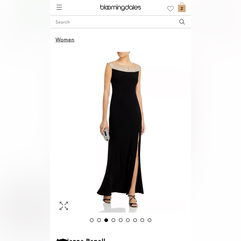 Adriana Papell Illusion Mermaid Gown